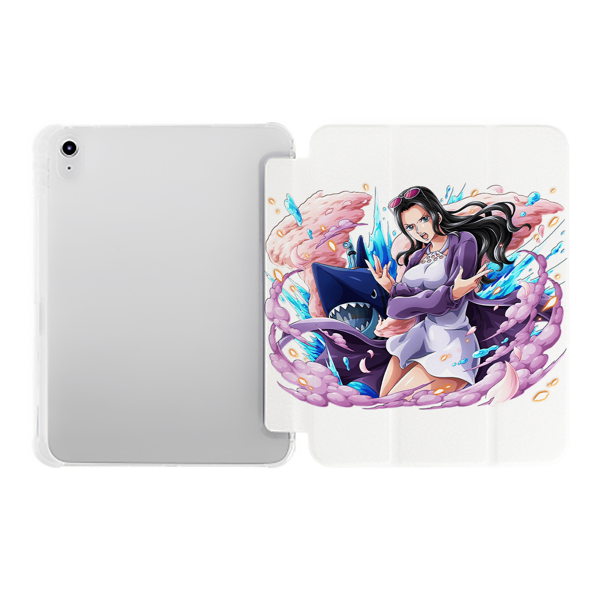 （画像用） ワンピース ニコ・ロビン ONE PIECE Nico Robin IPad ケース ペン収納付き 三つ折りスタンド PUレザー×シリコン 対応機種9.5/10.5/10.9インチ